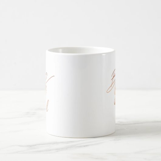 Sei du schöne Script Copper Letters Kaffeetasse (Mittel)