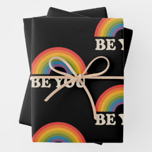 Sei du schwul lesbisch Pride LGBTQ Verbündeter Reg Geschenkpapier Set