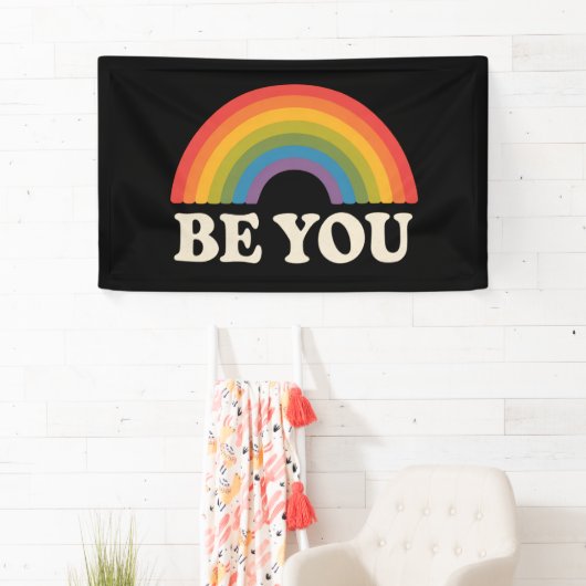 Sei du schwul lesbischer Pride LGBTQ Ally Rainbow Banner (Insitu)