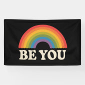 Sei du schwul lesbischer Pride LGBTQ Ally Rainbow Banner (Horizontal)