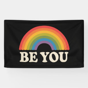 Sei du schwul lesbischer Pride LGBTQ Ally Rainbow Banner