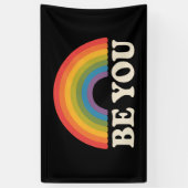 Sei du schwul lesbischer Pride LGBTQ Ally Rainbow Banner (Vertikal)