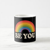 Sei du schwul lesbischer Pride LGBTQ Ally Rainbow Kaffeetasse (Mittel)