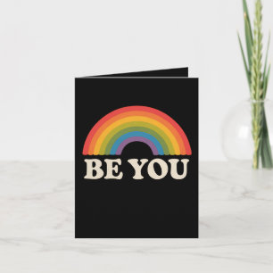 Sei du schwul lesbischer Pride LGBTQ Ally Rainbow  Karte