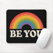 Sei du schwul lesbischer Pride LGBTQ Ally Rainbow Mousepad (Mit Mouse)