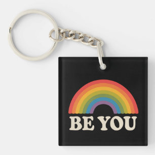 Sei du schwul lesbischer Pride LGBTQ Ally Rainbow  Schlüsselanhänger