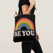 Sei du schwul lesbischer Pride LGBTQ Ally Rainbow Tasche (Von Nahem)