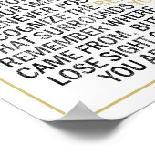 Sei du, sei furchtlos, lebe das Leben inspirierend Poster (Ecke)