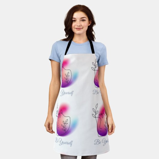 "Sei du selbst" All-Over-Print-Schürze, Medium 26" Schürze (Getragen)