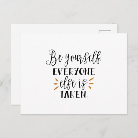 Sei du selbst, alle anderen nehmen dich postkarte (Vorne/Hinten)
