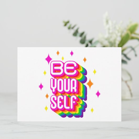 Sei du selbst! einladung (Stehend Vorderseite)