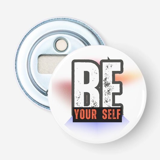 SEI DU SELBST – Fette Motivations-Typografie Flaschenöffner (Vorderseite)