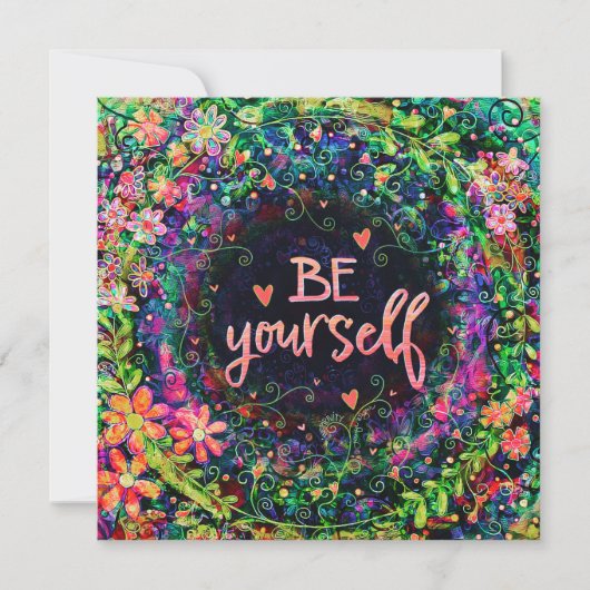 Sei du selbst. Hübsche florale Ermutigung (Vorderseite)