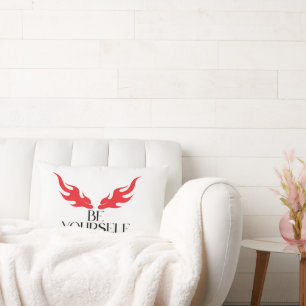 Sei du selbst – Inspirierendes minimalistisches Zi Lendenkissen