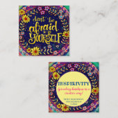 "Sei du selbst" Inspirivity Gütekarten Quadratische Visitenkarte (Vorne/Hinten)