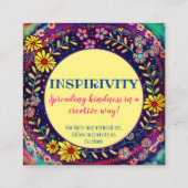 "Sei du selbst" Inspirivity Gütekarten Quadratische Visitenkarte (Rückseite)