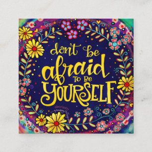 "Sei du selbst" Inspirivity Gütekarten Quadratische Visitenkarte