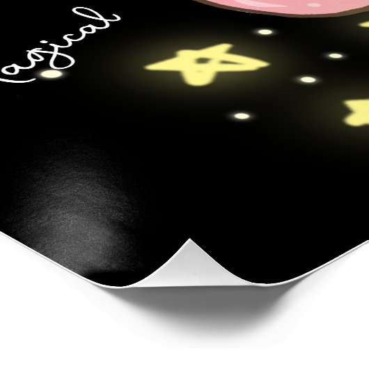 Sei du selbst! Magisches Einhorn. bearbeitbar Poster (Ecke)