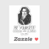 Sei du selbst Oscar Wilde Zitat Aufkleber (Blatt)
