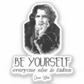 Sei du selbst Oscar Wilde Zitat Aufkleber (Vorderseite)