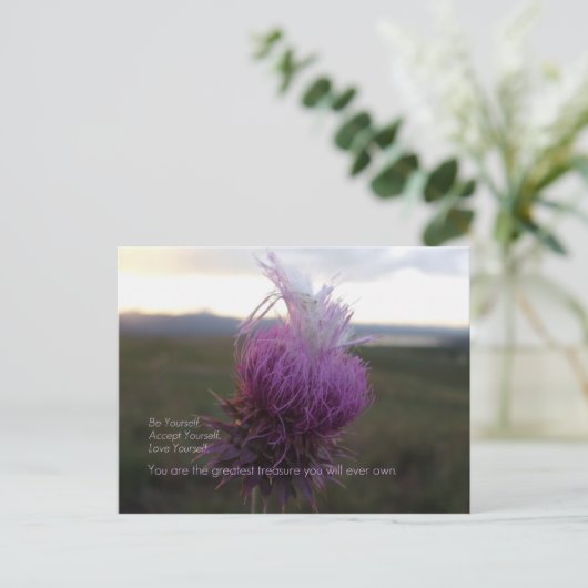 Sei du selbst postkarte (Stehend Vorderseite)