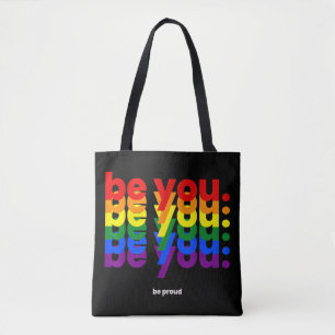 Sei du selbst, sei stolz LGBTQ Stolz Regenbogen Le Tasche
