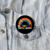 Sei du selbst, sie passen den LGBTQ-Rainbow-Gay Pr Button (Beispiel)