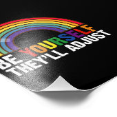 Sei du selbst, sie passen den LGBTQ-Rainbow-Gay Pr Fotodruck (Ecke)