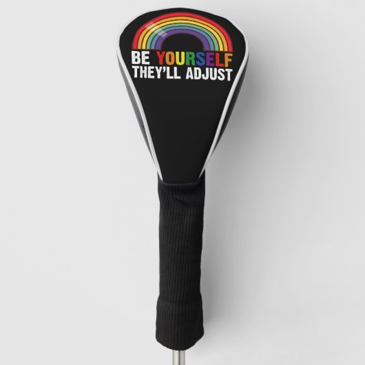 Sei du selbst, sie passen den LGBTQ-Rainbow-Gay Pr Golf Headcover (Vorderseite)