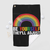 Sei du selbst, sie passen den LGBTQ-Rainbow-Gay Pr Golfhandtuch (Insitu)