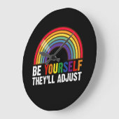Sei du selbst, sie passen den LGBTQ-Rainbow-Gay Pr Große Wanduhr (Winkel)