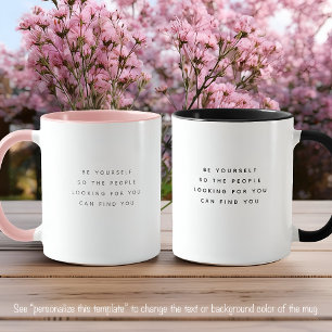 Sei Du Selbst Zitat Trendige Graue Schrift Zweifar Tasse