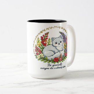 Sei du selbst zweifarbige tasse