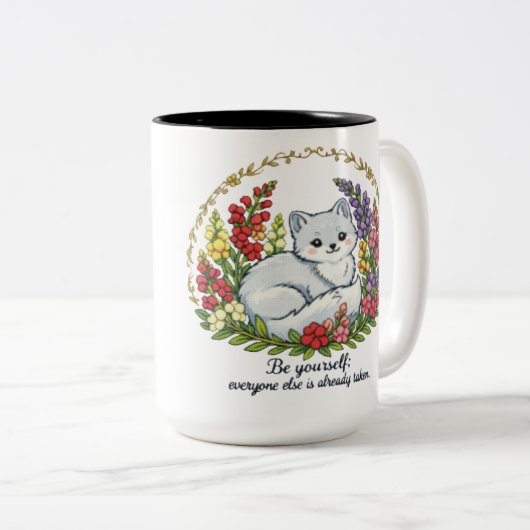 Sei du selbst zweifarbige tasse (VorderseiteRechts)