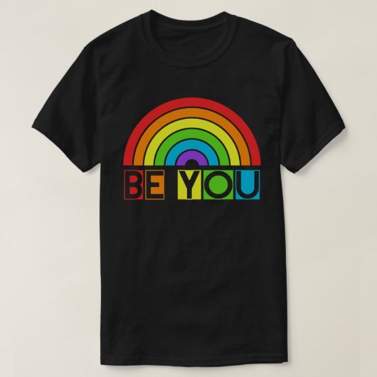 Sei du stolz auf LGBTQ Gay LGBT Ally Rainbow Flag T-Shirt (Design vorne)