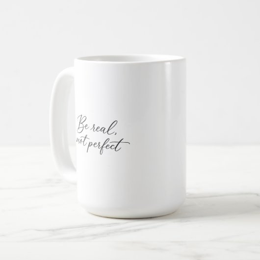 Sei echt kaffeetasse (Vorderseite Links)