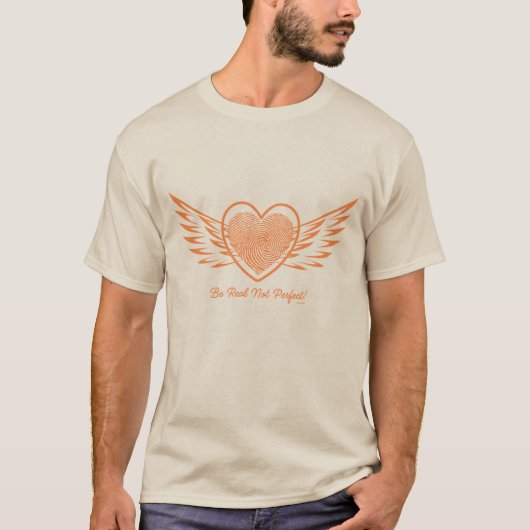 Sei echt, nicht perfekt Herren T-Shirt (Vorderseite)