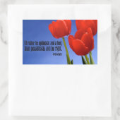 "Sei eher ein Optimist" Inspirationsziffer Rechteckiger Aufkleber (Tasche)