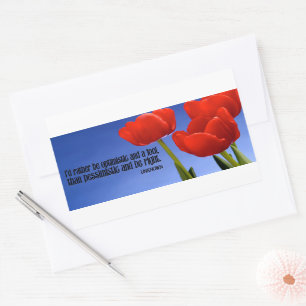 "Sei eher ein Optimist" Inspirationsziffer Rechteckiger Aufkleber