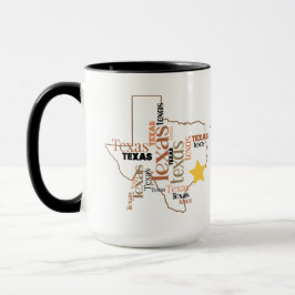 Sei eher in Texas Word Art Tasse
