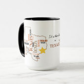 Sei eher in Texas Word Art Tasse (Vorderseite Links)