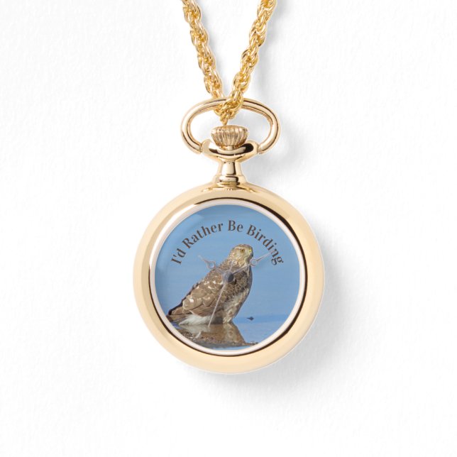 Sei eher Vogelbeobachtung Raptor Hawk Nature Vogel Armbanduhr (Vorderseite)