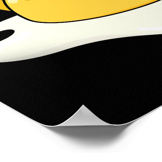 Sei eig-zellig Funny Egg Pun Dark BG Poster (Ecke)