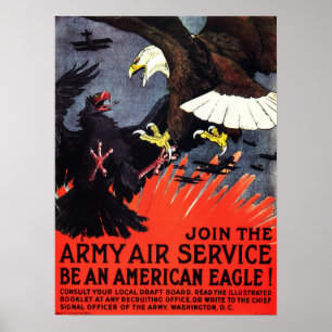 Sei ein amerikanischer Adler! Nehmen Sie am Army A Poster