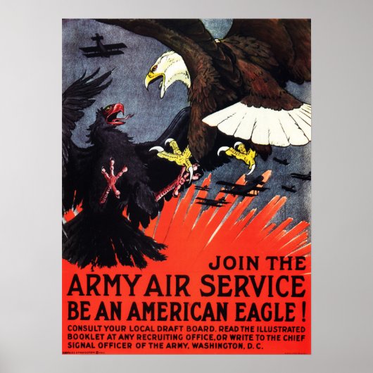Sei ein amerikanischer Adler! Nehmen Sie am Army A Poster (Vorne)