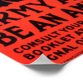 Sei ein amerikanischer Adler! Nehmen Sie am Army A Poster (Ecke)