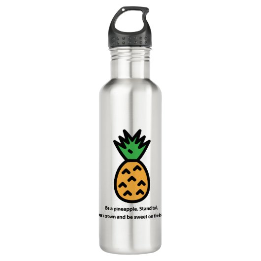 Sei ein Ananas Edelstahlflasche (Vorderseite)