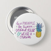 Sei ein Ananas-Knopf Button (Vorne & Hinten)