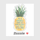 Sei ein Ananas-Kuss-Aufkleber Aufkleber (Blatt)