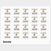 Sei ein Ananas lustig Quadratischer Aufkleber (Blatt)